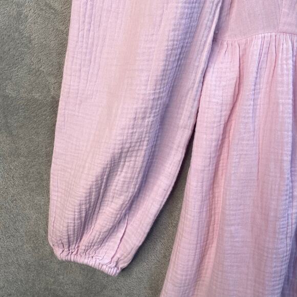 J Crew Babydoll Dress Womens XXS Gauzey Smocking Pastel Boho Chic Cottage - Picture 8 of 14